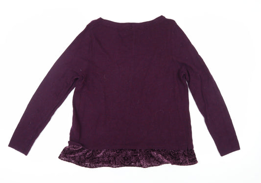 White Stuff Women's Purple Pullover Jumper Size 16