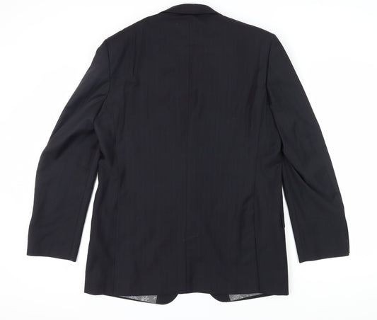 Pierre Cardin Men's Black Blazer 42 Long Business Wedding