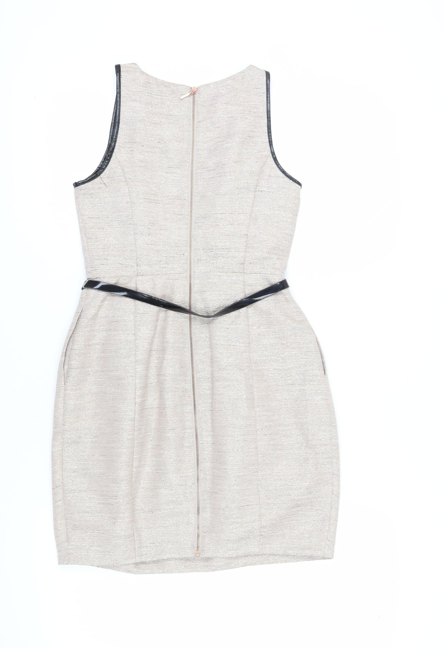 Armani Exchange Women's Beige Sheath Dress, Size 2, Elegant Workwear