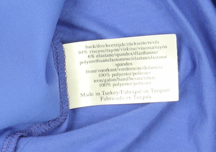 Womens UK Size 18 Laura Ashley Blue Viscose Blend Tank