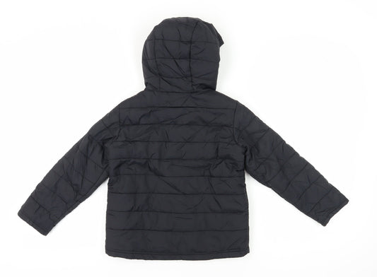 Peter Storm Boys Puffer Jacket 8 Years Black Hooded Winter
