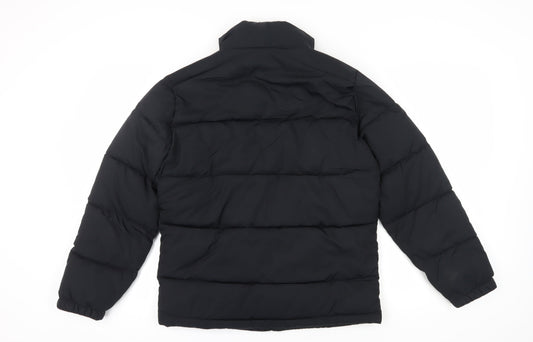 Hollister Men's Black XS Puffer Jacket, Winter Casual