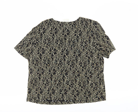 Eastex Women's Black Floral Blouse Size 16