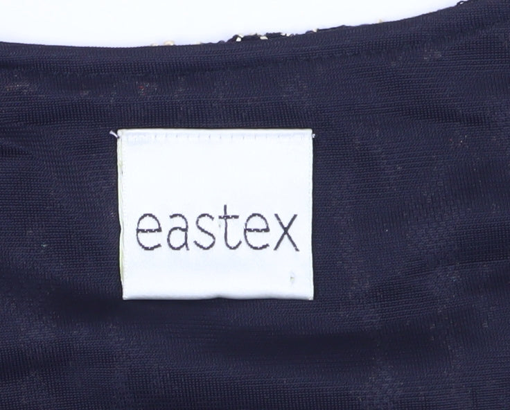 Eastex Women's Black Floral Blouse Size 16