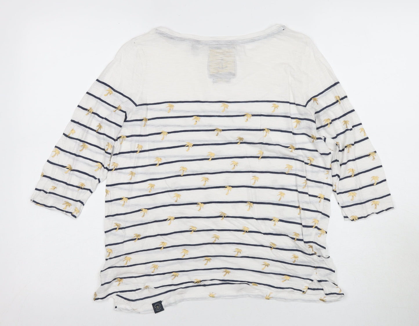 Superdry Women's Striped T-Shirt, White, Size S