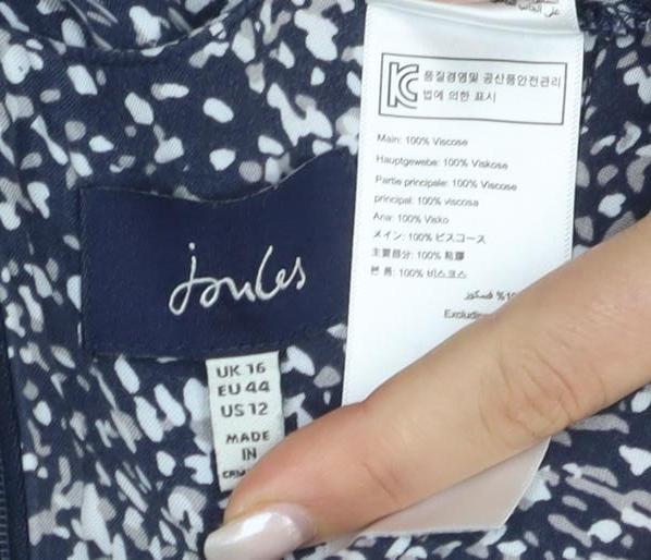 Joules Women's Blue Animal Print Shift Dress Size 12