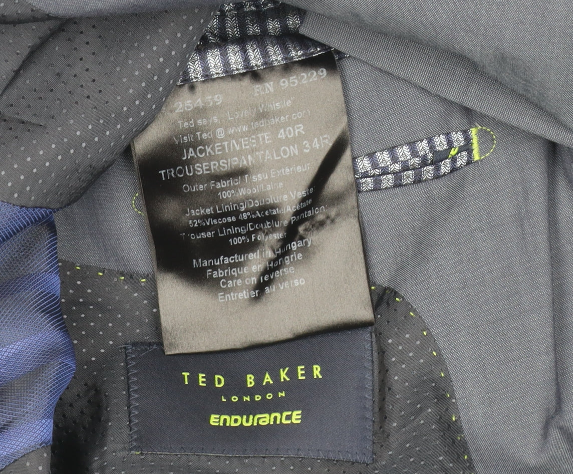 Ted Baker Men's Blue Blazer 40R Regular Fit