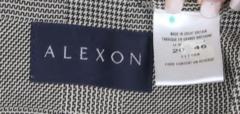 Alexon Women's Black Check Suit Jacket Size 18