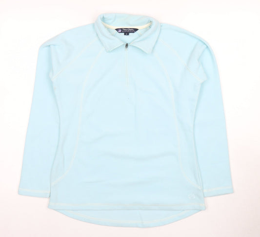 Peter Storm Women's Light Blue Size 10 1/2 Zip Sweatshirt