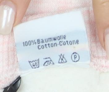 Brand and care label for Ellesse Pink Women's Pullover Sweatshirt, size 7