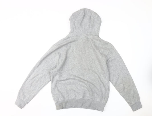 Nike Men's Grey Hoodie Size S Pullover Logo Fleece