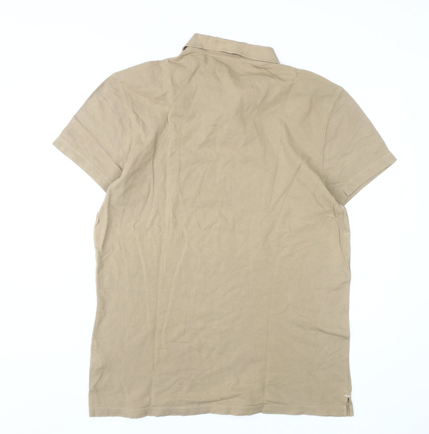 Calvin Klein Men Beige 2XL Short Sleeve Polo