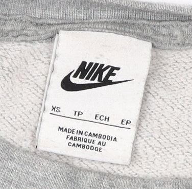 Nike Men's Grey XS Logo Sweatshirt Pullover
