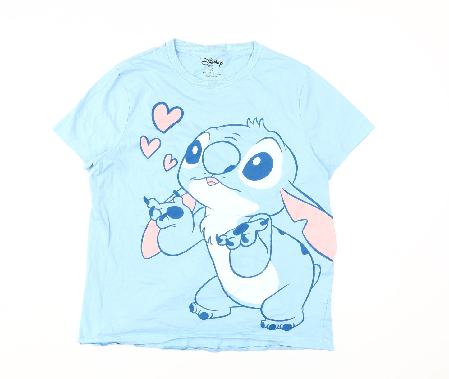 Disney Women's Blue Stitch Graphic T-Shirt, Size S