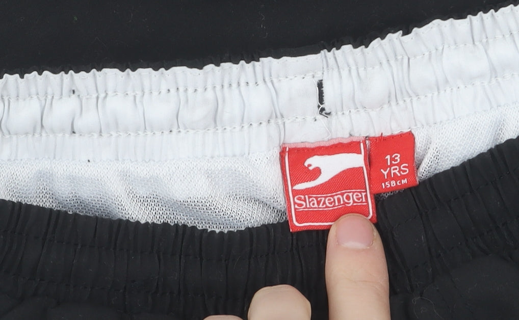 Additional view of Slazenger girls’ black track pants, 13 years, activewear trousers