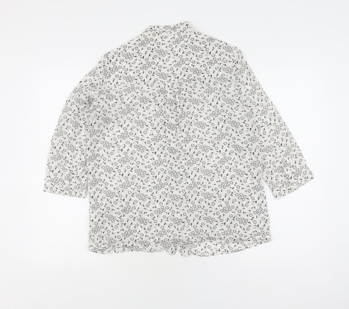 Fat Face Women's White Floral Button-Up Shirt