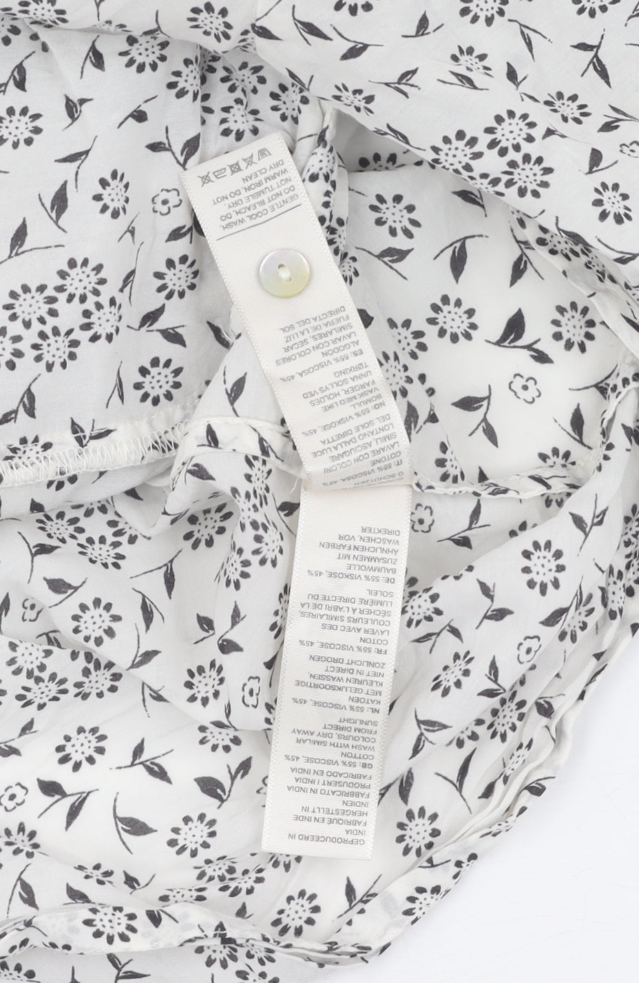 Fat Face Women's White Floral Button-Up Shirt