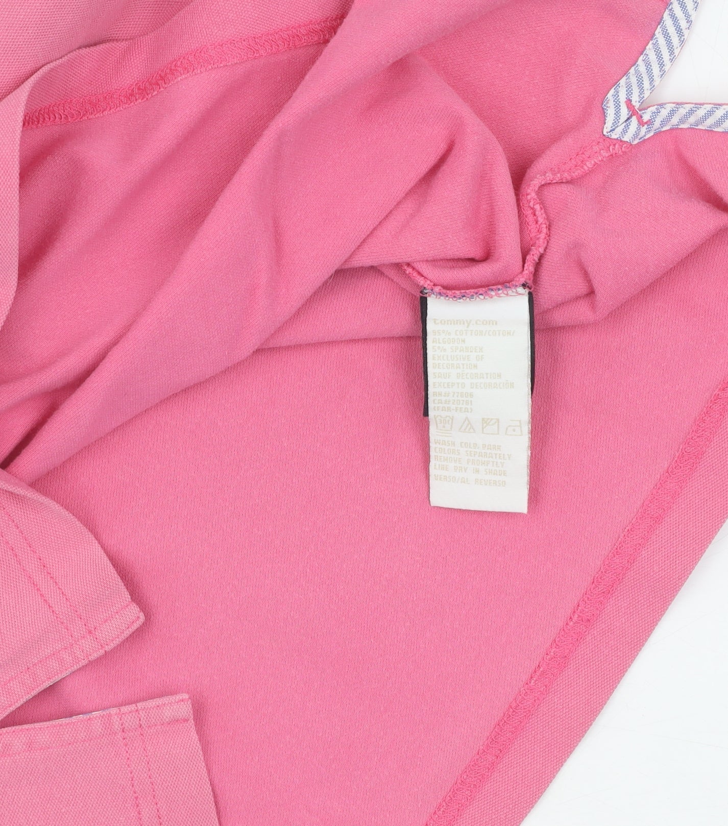 Tommy Hilfiger Women's Pink Polo Slim Fit Shirt Size S