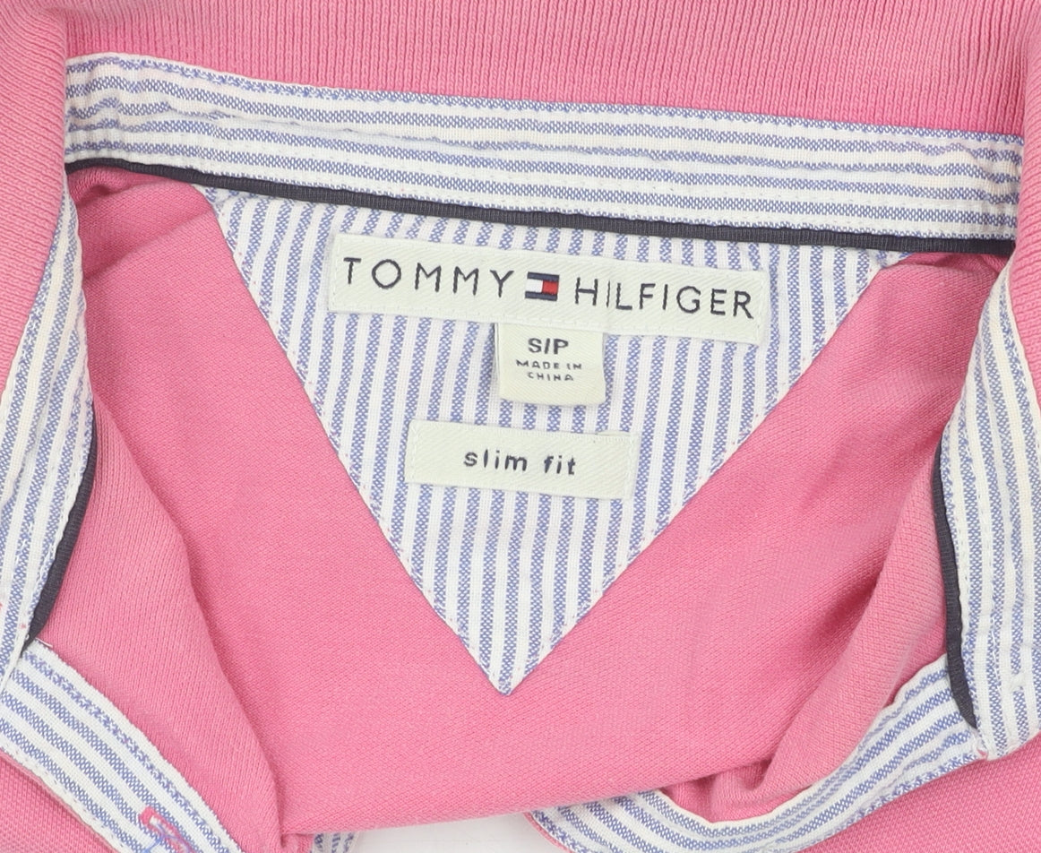 Tommy Hilfiger Women's Pink Polo Slim Fit Shirt Size S