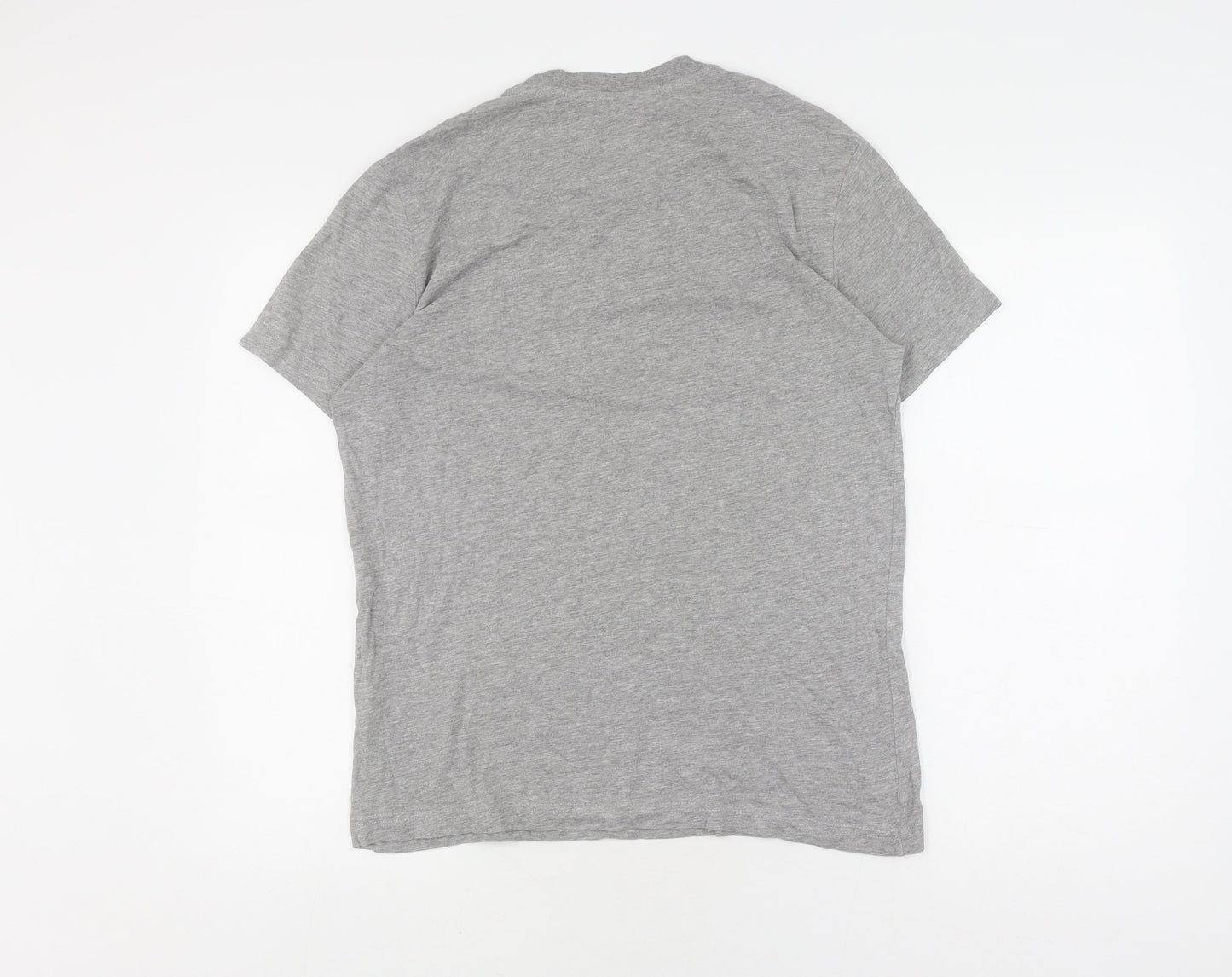 Champion Men's Grey Short Sleeve T-Shirt, Size S, Crew Neck