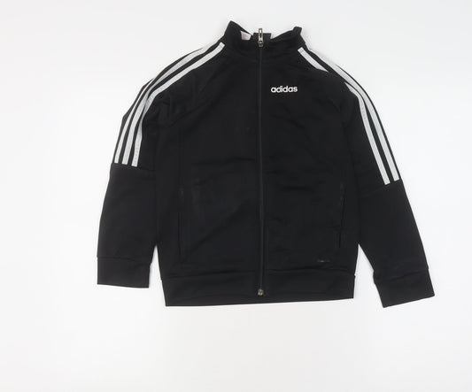 Adidas Boys Black Track Jacket 7-8 Years