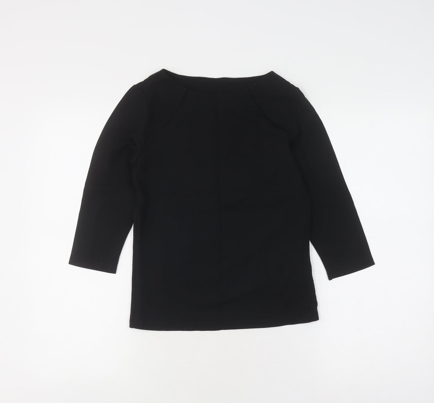 Hobbs Women's Black 3/4 Sleeve Boat Neck Blouse