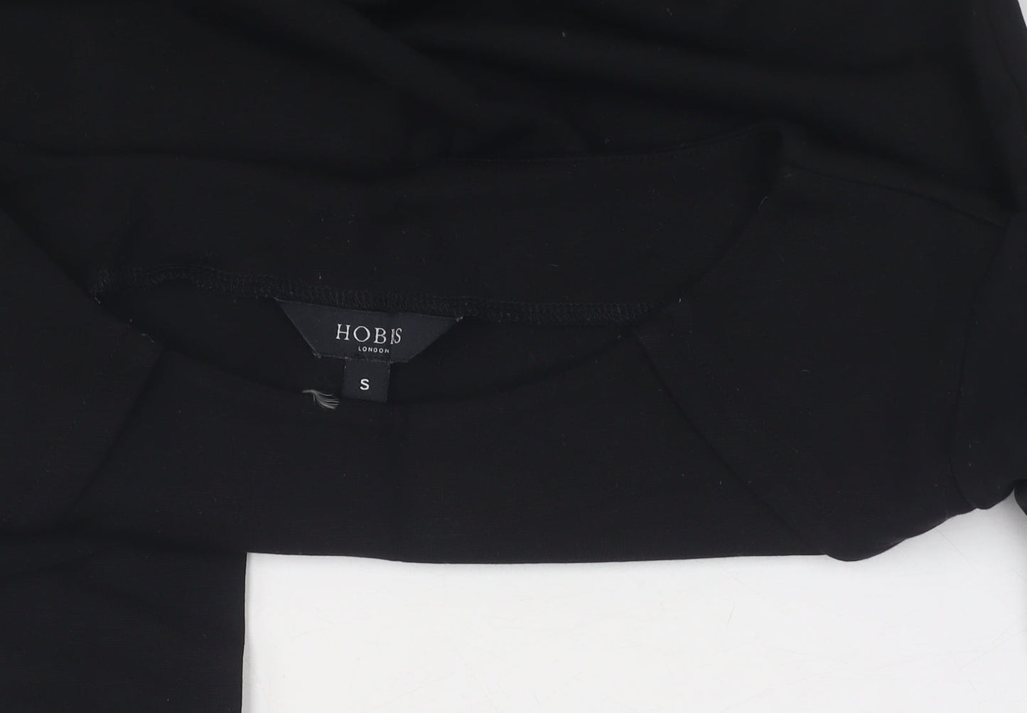 Hobbs Women's Black 3/4 Sleeve Boat Neck Blouse