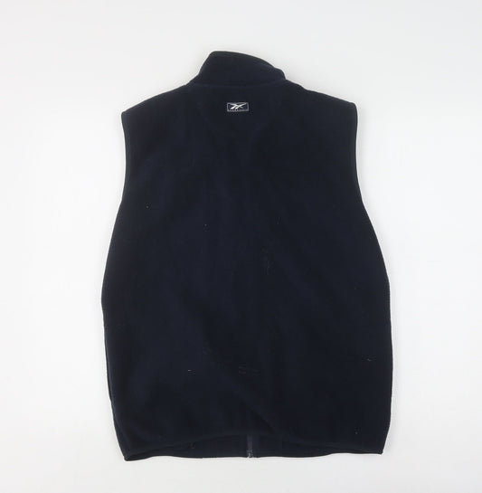 Reebok Men's Blue Fleece Waistcoat, Size 34, Full Zip