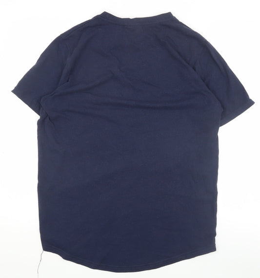 DFND Men's Blue Size L Crew Neck T-Shirt