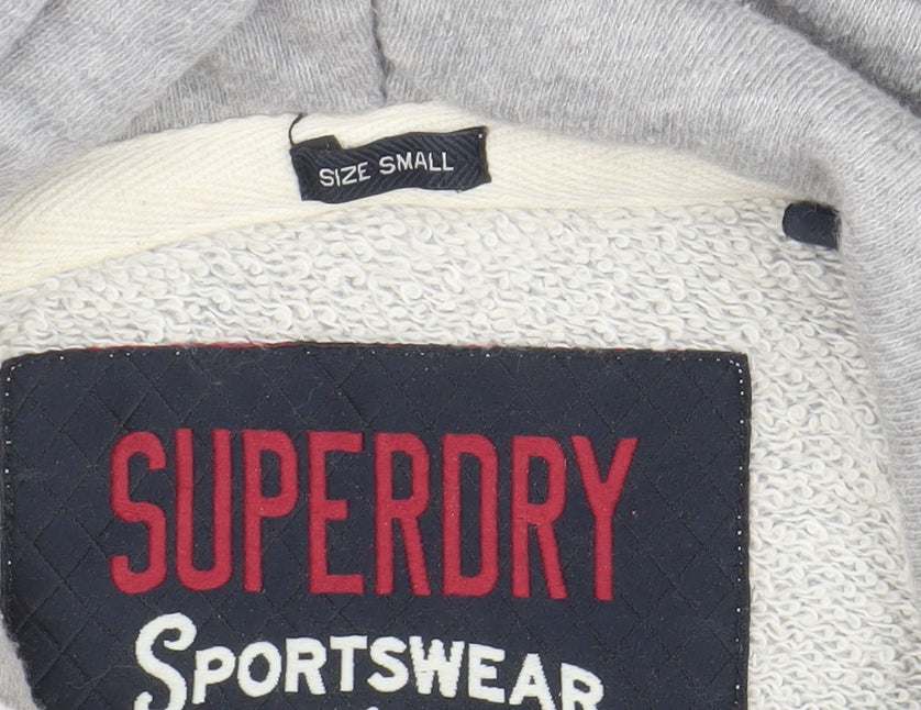 Superdry Grey Pullover Hoodie S Unisex Adults
