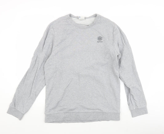 Reebok Men's Grey Pullover Sweatshirt, Medium