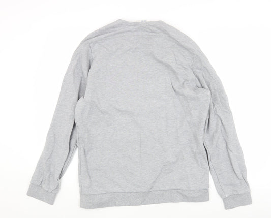 Reebok Men's Grey Pullover Sweatshirt, Medium