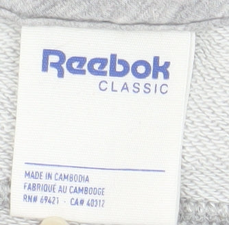 Reebok Men's Grey Pullover Sweatshirt, Medium