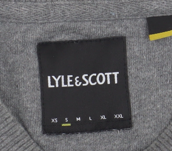 Mens UK L Regular Lyle & Scott Grey Pullover Sweatshirt