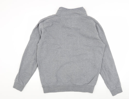 Crew Clothing Company Men's Grey 1/4 Zip Sweatshirt S