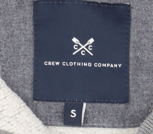 Crew Clothing Company Men's Grey 1/4 Zip Sweatshirt S