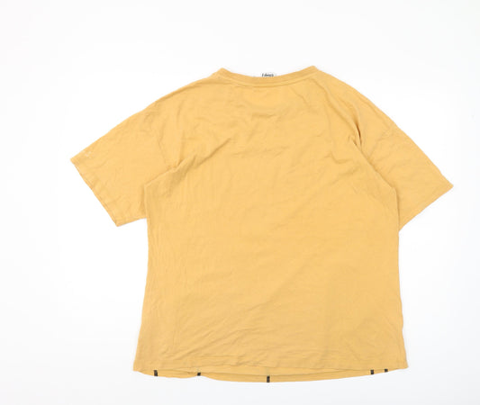 Disney Unisex Yellow T-Shirt S Cartoon Graphic