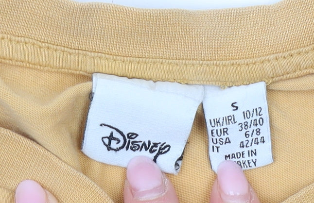 Disney Unisex Yellow T-Shirt S Cartoon Graphic
