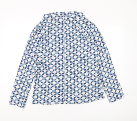 White Stuff Women's Blue Polka Dot T-Shirt UK 10