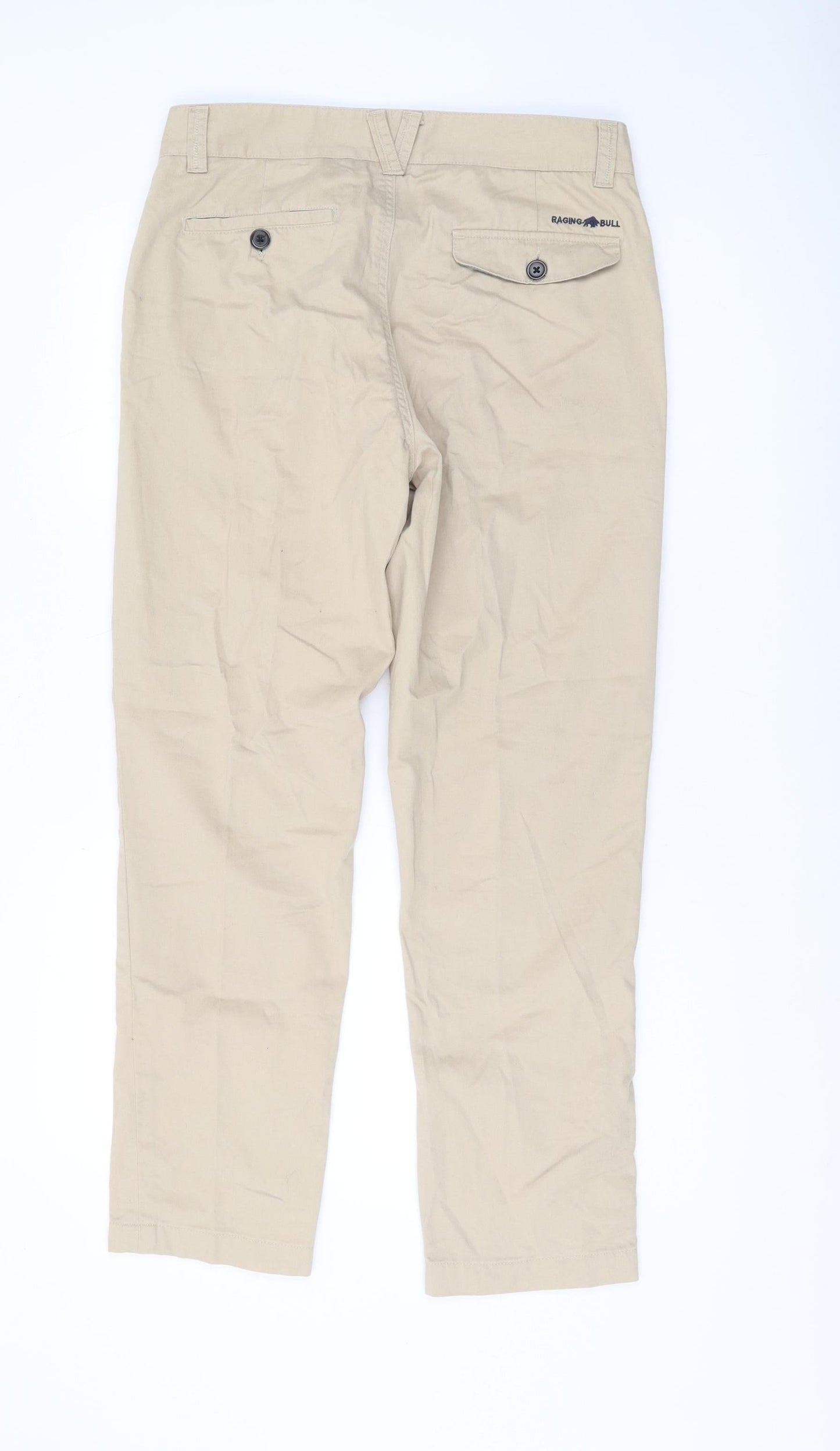 Raging Bull Men's Beige Chino Trousers Size 32