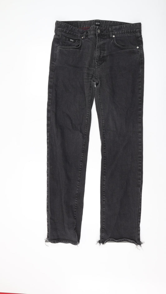 BOSS Men's Black Jeans 32/32 Dark Wash Denim
