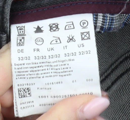 BOSS Men's Black Jeans 32/32 Dark Wash Denim