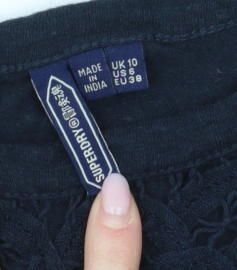 Superdry Women's Black Sleeveless Tank Top Size 10