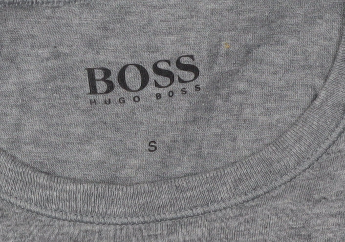 Boss Men's Grey Short Sleeve T-Shirt, Size S