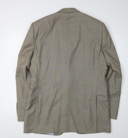 Daniel Hechter Men's Beige Wool Blazer Jacket, Size 42L