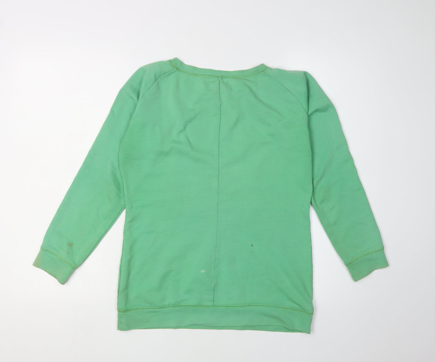 Diesel Women's Green Logo Sequin Pullover Sweatshirt - Size M