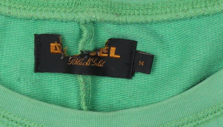 Diesel Women's Green Logo Sequin Pullover Sweatshirt - Size M