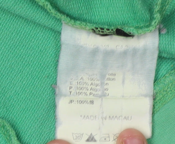 Diesel Women's Green Logo Sequin Pullover Sweatshirt - Size M