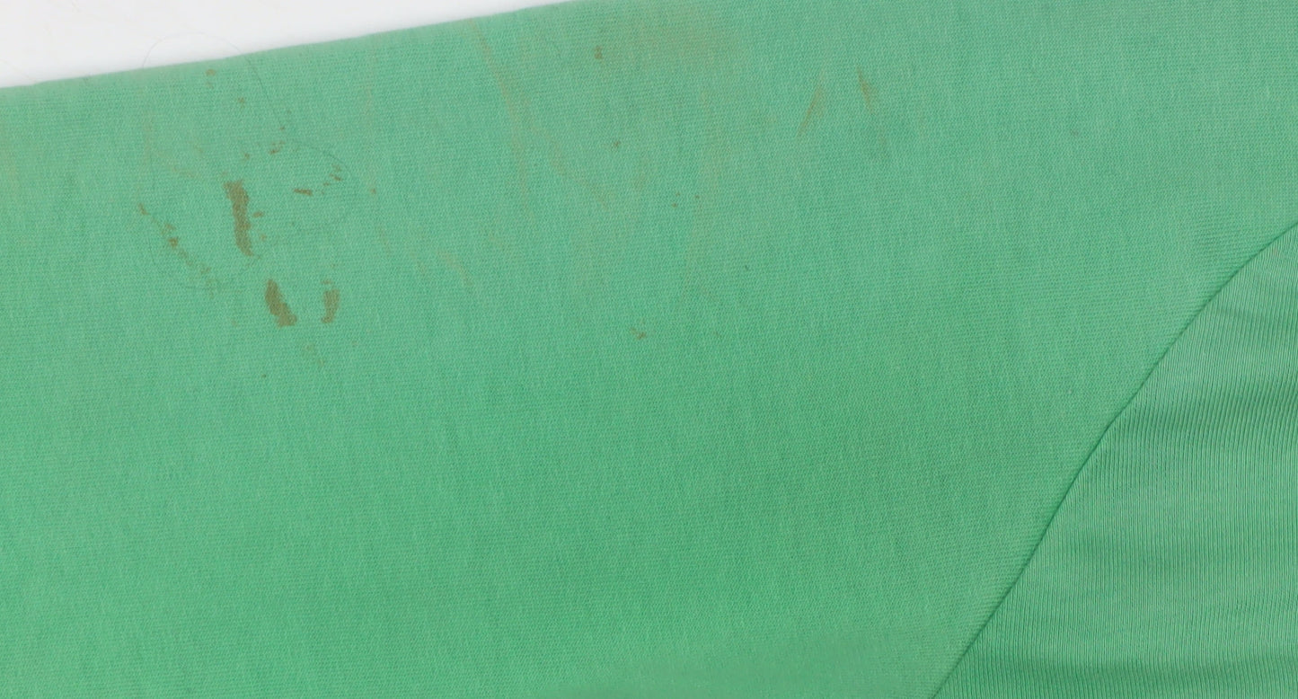 Diesel Women's Green Logo Sequin Pullover Sweatshirt - Size M