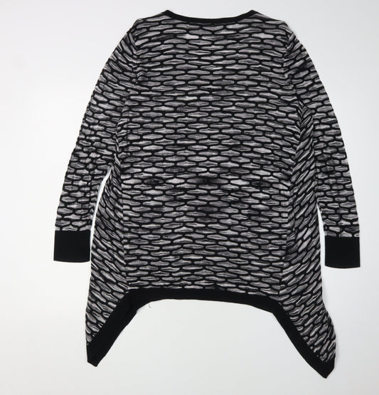 Laura Ashley Women's Black V-Neck Pullover Jumper, Size 12